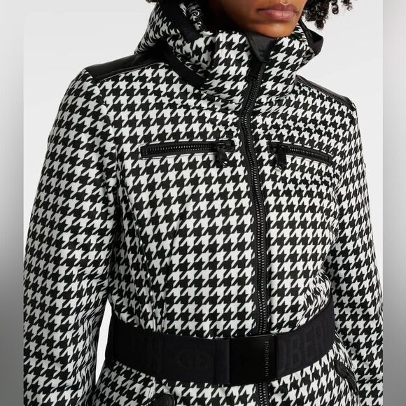 Goldbergh Galaxy Printed Ski Jacket HIDA Belted Jacket NWT US 6 Houndstooth - Picture 2 of 13